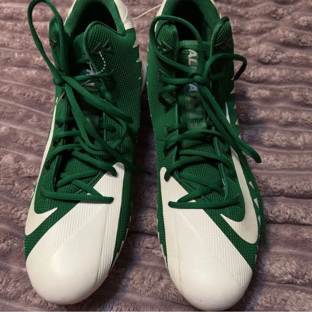Alpha Menace Pro Mid Pine Green/White Cleats‎   sz 16